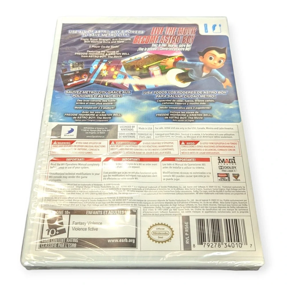Astro Boy The Video Game Nintendo Wii 2009‎ Brand New Sealed